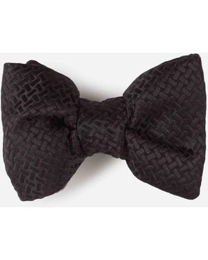 Tom Ford Textured Silk Bow Tie - Black
