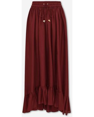 Zimmermann Falda Larga Aster - Rojo