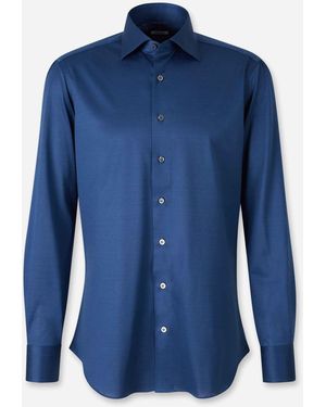 Fray Micro Knit Shirt - Blue