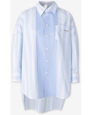 Marni Camisa Casual Rayas - Azul