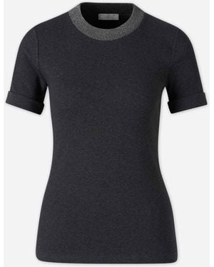 Peserico Camiseta Manga Corta - Negro