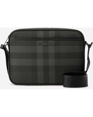 Burberry Chequered Pattern Shoulder Bag - Black