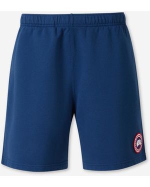 Canada Goose Bermuda-Shorts Aus Baumwollfleece - Blau