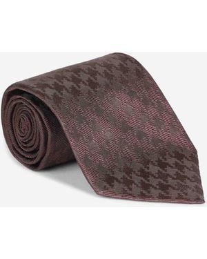 Tom Ford Printed Silk Tie - Brown