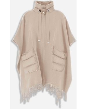 Herno Poncho Resort Warmy - Natural