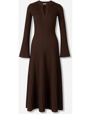 Jonathan Simkhai Genna Knit Midi Dress - Brown