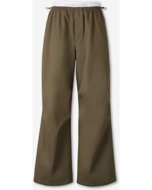 Alexander Wang Wide Leg Cotton Pants - Green