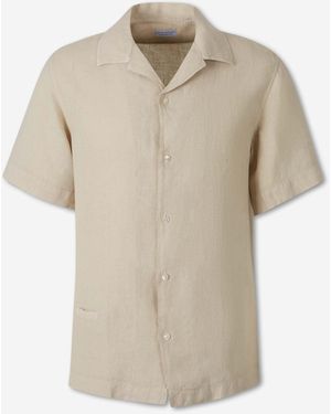Santa Eulalia Short Sleeve Linen Shirt - Natural