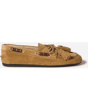 Miu Miu Deck Suede Loafers - Grey