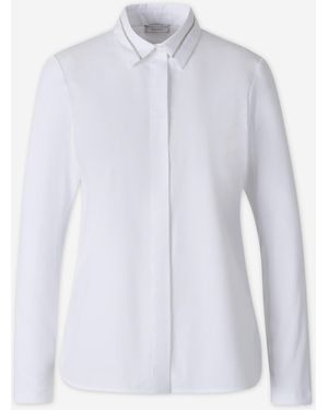 Peserico Knit Long-Sleeved Shirt - White