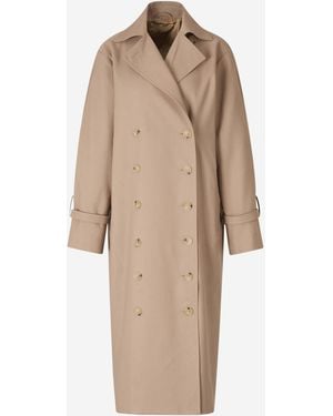 TOTEME Signature Cotton Trench Coat - Natural