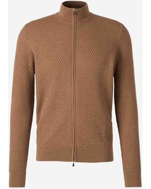 Santa Eulalia Wool Knitted Cardigan - Brown