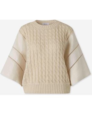 Max Mara Wide Linen Jersey - Natural