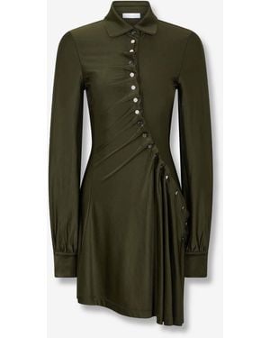 Rabanne Vestido Mini Drapeado - Verde