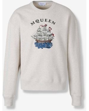 McQueen Crewneck Sweatshirt - White