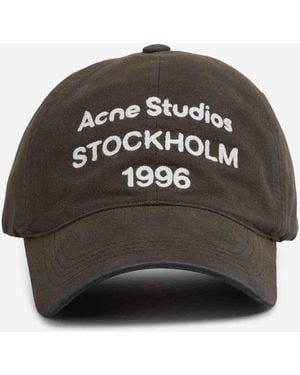 Acne Studios Cotton Logo Cap - Black