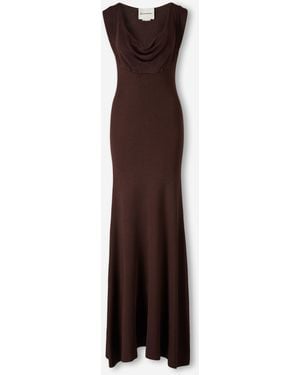 Roland Mouret Maxi Knit Dress - Brown