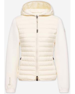Moncler Quilted Knit Cardigan - Natural