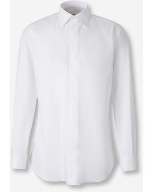 Brioni Einfarbiges Hemd - Weiß