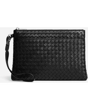 Bottega Veneta Braided Leather Toiletry Bag - Black