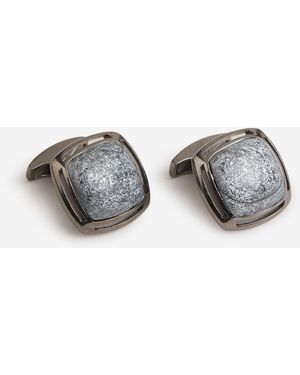 Tateossian Boutons De Manchette En Hématite Spéculaire - Métallisé