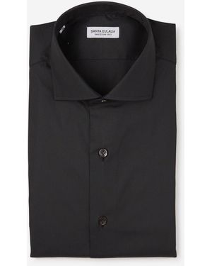 Santa Eulalia Camisa Lisa Algodón - Nero