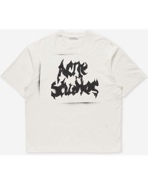 Acne Studios Logo T-Shirt - Natural