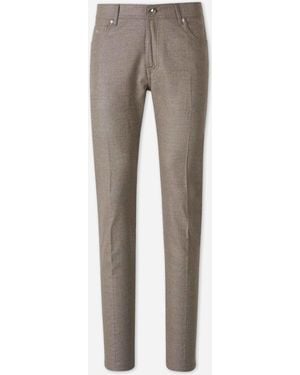 Marco Pescarolo Cashmere Straight Trousers - Grey