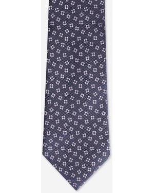 ZEGNA Cravatta Di Seta Stampata - Blu