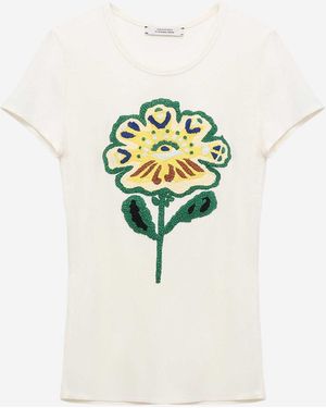 Dorothee Schumacher Maglietta Con Fiori Potenti - Bianco