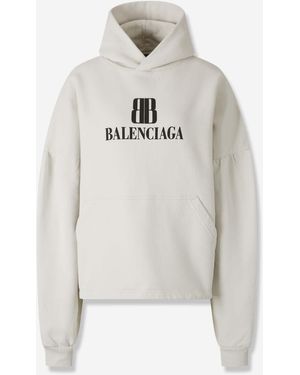 Balenciaga Hooded Sweatshirt - White