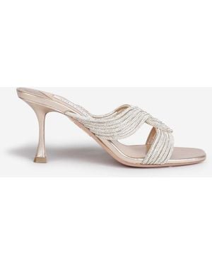 Aquazzura Mules Gatsby 75 - Neutro