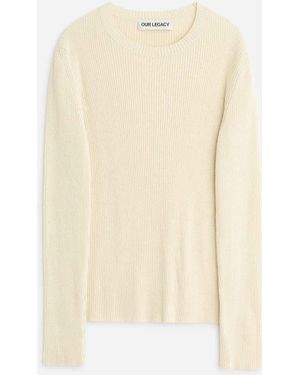 Our Legacy Silk Ribbed Jersey - White