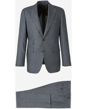 Santa Eulalia Plain Linen Suit - Grey