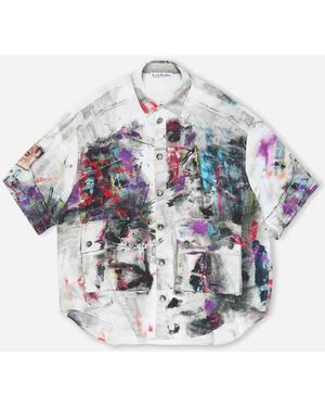 Acne Studios Camicia Stampata Fluida - Bianco
