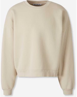 Acne Studios Crew Neck Sweatshirt - Natural