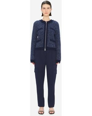 Jonathan Simkhai Linen Cargo Trousers - Blue