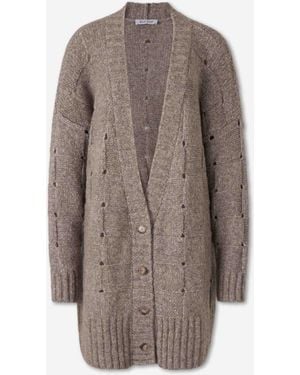 ELY ELY Plaid Cardigan - Brown