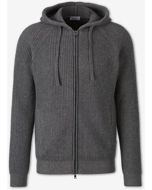 Santa Eulalia Wool Zip Cardigan - Grey