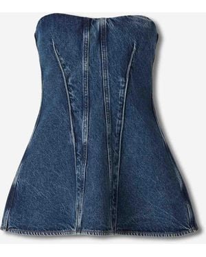 Agolde Top Lara Corset - Blue