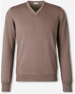 Santa Eulalia Jersey Cuello Pico - Marrón