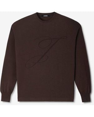Jacquemus Jersey Punto Lino - Marrón