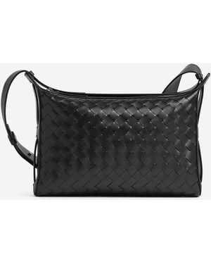 Bottega Veneta Tracolla Intrecciato Tribeca - Nero