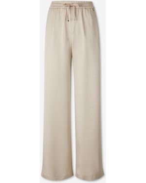 Herno Wide Leg Casual Trousers - Natural