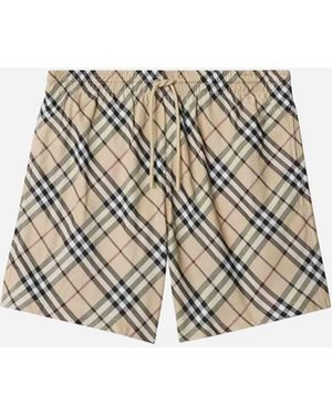 Burberry Costume Da Bagno Con Motivo A Quadri - Bianco