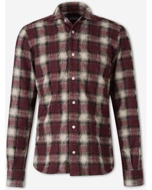 Vincenzo Di Ruggiero Cotton Plaid Shirt - Brown