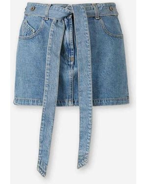 The Attico Denim Mini Skirt - Blue