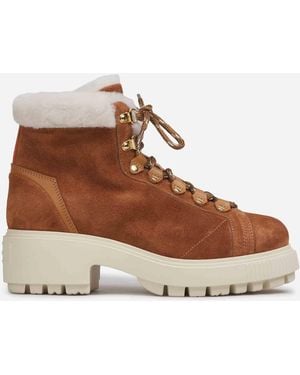 Santoni Suede Ankle Boots - Brown