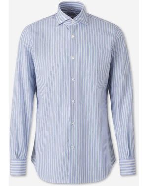 Santa Eulalia Striped Cotton Shirt - Blue