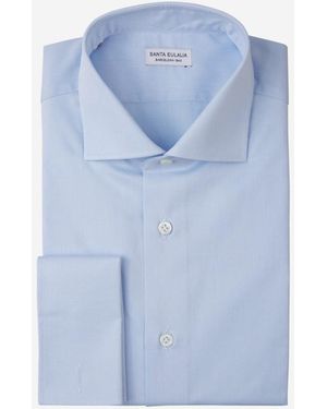 Santa Eulalia Plain Cotton Shirt - Blue